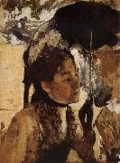 Edgar Degas The Woman Play Parasol Sweden oil painting artist
